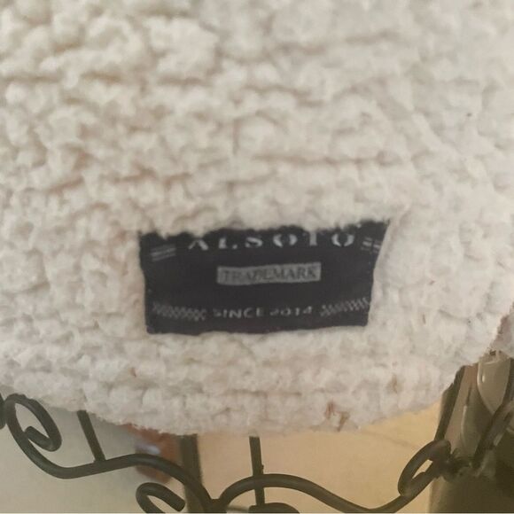 Alsoto Cream Sherpa Fleece 1/4 Zip Cozy Soft Pullover Women's Size Medium or Lg - Picture 6 of 6